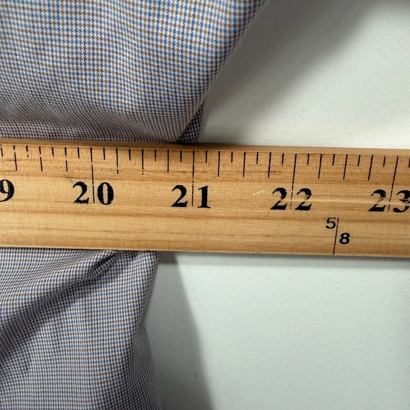 Eton Contemporary Dress Shirt Men Size 43 17 Gray Indigo Check 100% Cotton - Picture 8 of 12